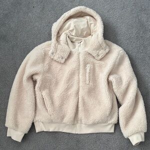 Beyond Yoga Ultra Cozy Sherpa Fleece Jacket - Cream - Size L
